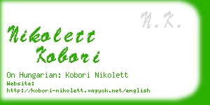 nikolett kobori business card